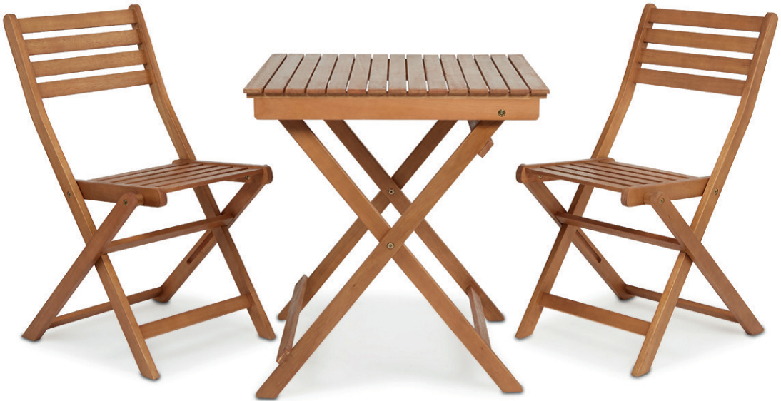 Angelina wooden 2 seater bistro table and chairs
