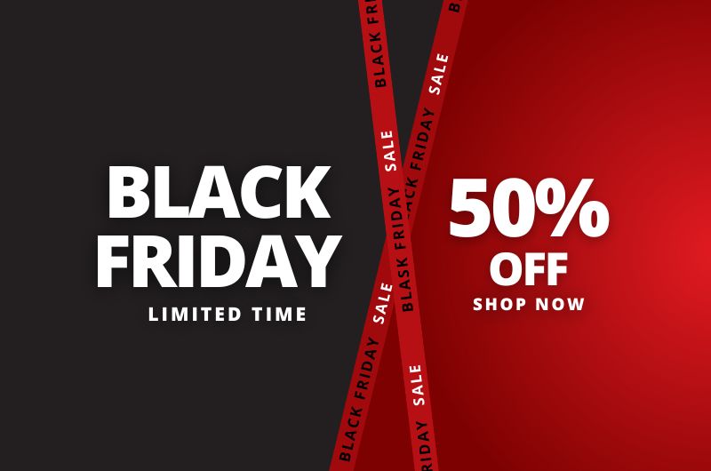 Black Red Bold Black Friday Sale