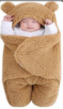 Image shows Baby Swaddle Hooded Sleep Bag