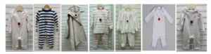 Image shows the Jingle Christmas range Sleepsuit, Pyjamas and Hooded Towel