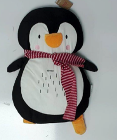 penguin wearing scarf novelty cushion