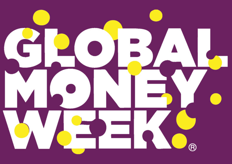 A sign for Global Money Week